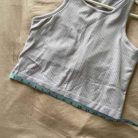 LULULEMON lilac High Neckline Racerback Ribbed Cropped Tank Top - Picture 7 of 9